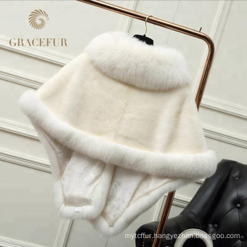 Hot Selling highly stylish mink fur shawl